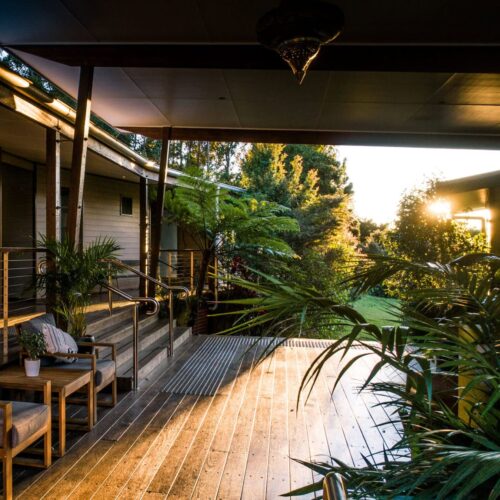 A view through the Byron Private facility out to the gardens